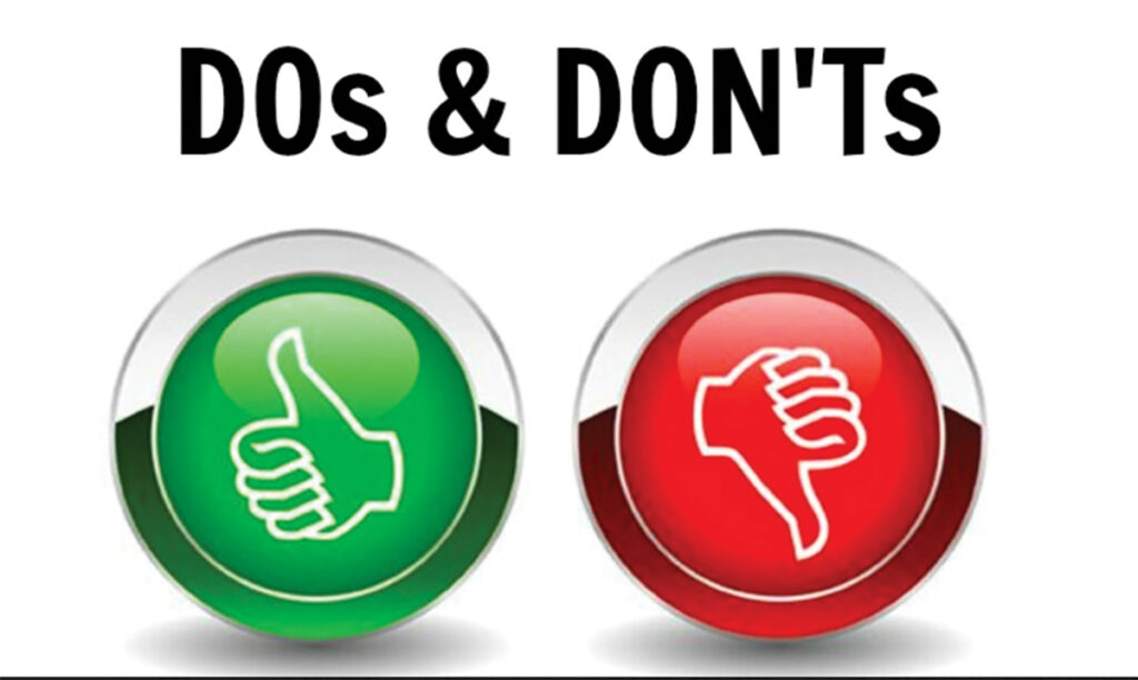 bankruptcy dos and don'ts