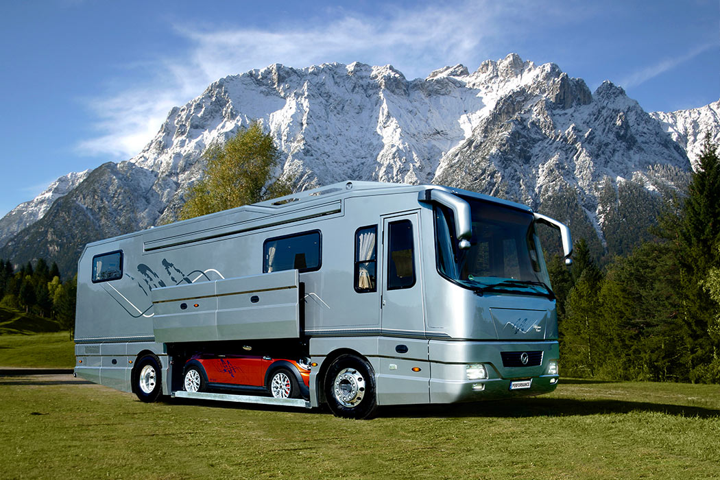 A fancy motorhome like this under the California homestead may not be protected a a a mobile home