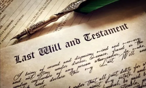 last will and testament receive inheritance bankruptcy